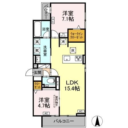 セレスティア草薙町の間取り