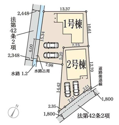 【区画図】 | 守山市小島町　分譲2区画2号棟