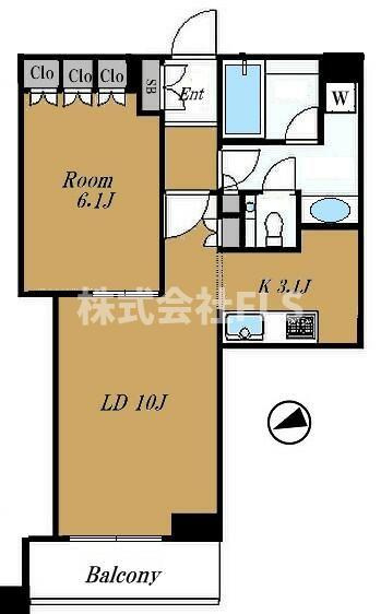 新宿区西新宿６丁目の賃貸マンションの間取り