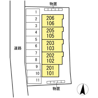 【区画図】 | アムールイン浜田