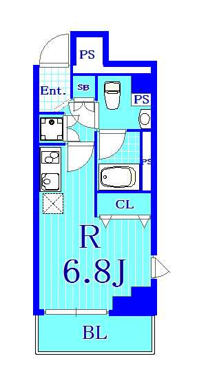 横浜市南区宮元町１丁目の賃貸マンションの間取り|レイアウトのしやすい間取りです！