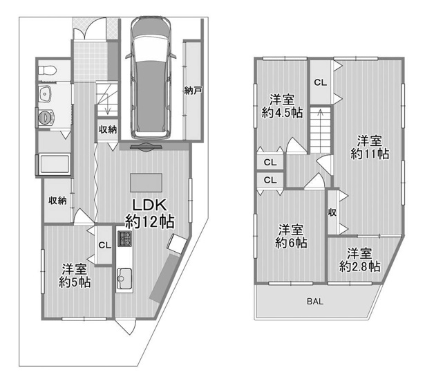 【間取り】 | 川島権田町　一戸建