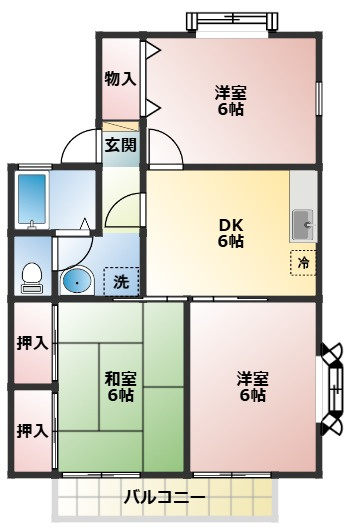松戸市八ケ崎７丁目のアパートの間取り