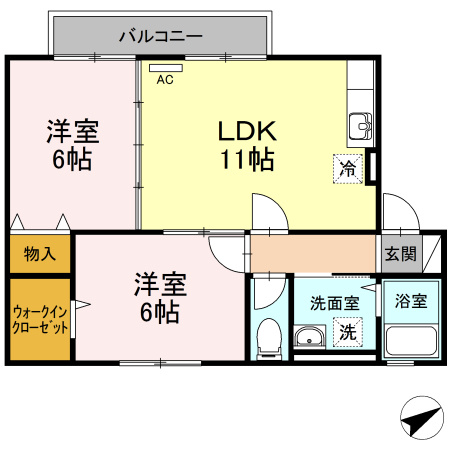 【間取り】 | セジュール上九沢