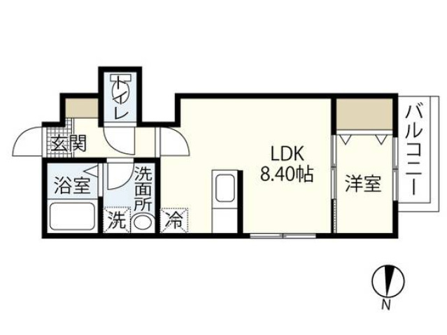 MOVE府中浜田弐番館の間取り|間取図 1LDK