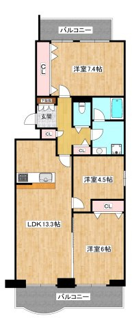 【間取り】 | 西宮セントポリア１号棟