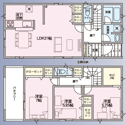 秋田市牛島西第8の間取り
