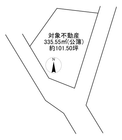 -三丁目不動産-　比企郡嵐山町吉田　売土地の土地図