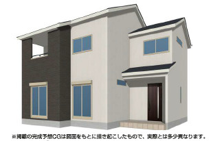 【外観パース】 | 前橋市富士見町時沢　新築住宅　 | 外観パースです
