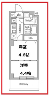 【間取り】 | ドゥーエ南千住