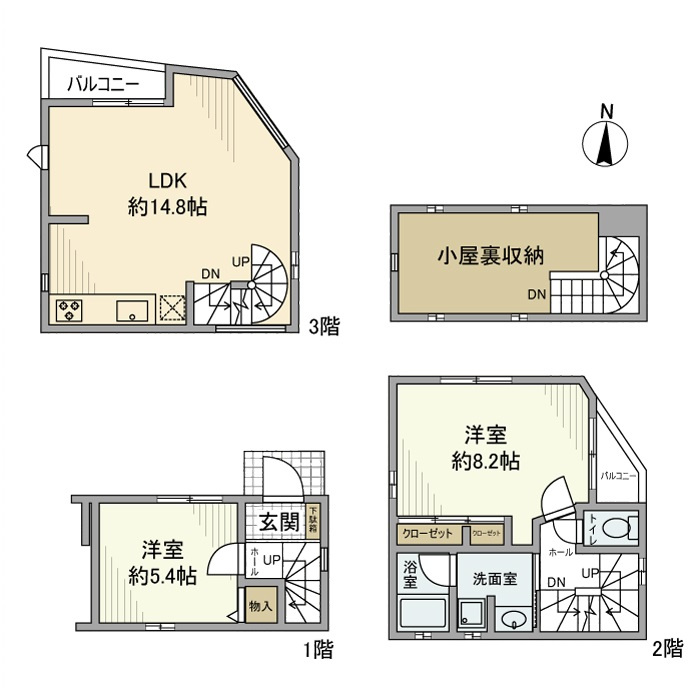 恵比寿戸建の間取り