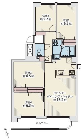 【間取り】 | グラン・コート白石