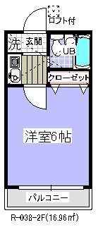 ローズアパート３８番館(R-038)の間取り