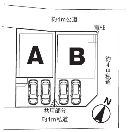 【区画図】 | ふじみ野市上福岡4丁目　新築一戸建住宅　全2棟　（ふじみ野店） | 図面と現況が異なる場合は現況優先といたします。