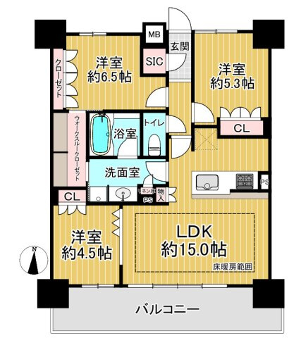 オープンレジデンシア名古屋浄心の間取り