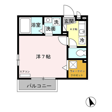 府中市白糸台４丁目のアパートの間取り