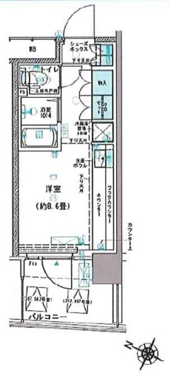 コムレジ赤羽学生棟の間取り