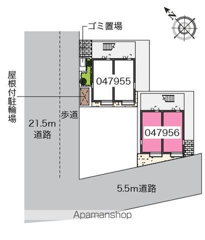 レオネクストＷＡＧＡＮＳＥ　Ｂの区画図
