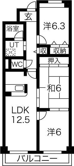 エスパシオ武庫之荘の間取り