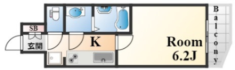 プレサンス三宮セントウエルの間取り
