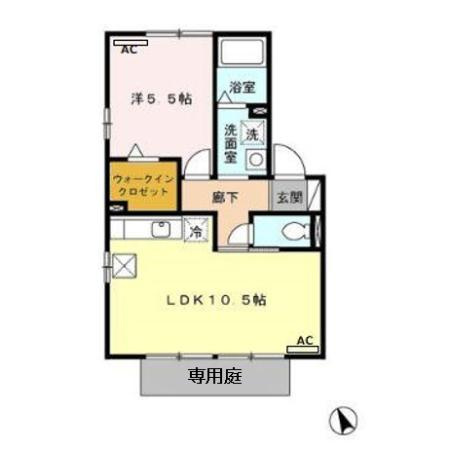 セジュールロイヤル　Ａの間取り