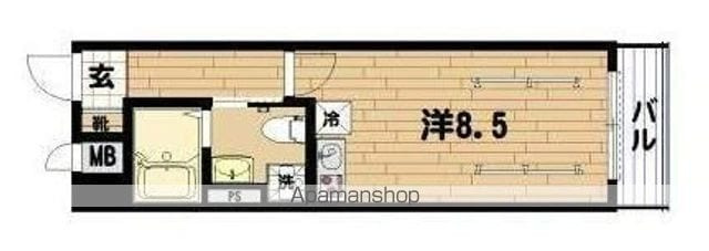 横浜市中区山下町の賃貸マンションの間取り