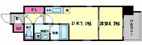 レオンコンフォート九条ガレリアの間取り|レオンコンフォート九条ガレリア　間取り