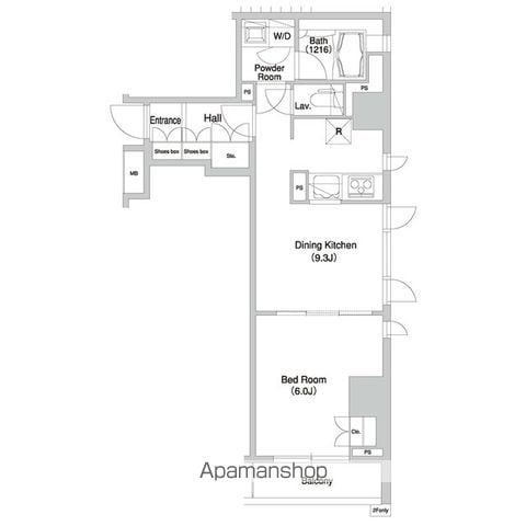 横浜市中区翁町２丁目の賃貸マンションの間取り