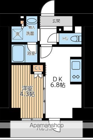 横浜市西区中央１丁目の賃貸マンションの間取り