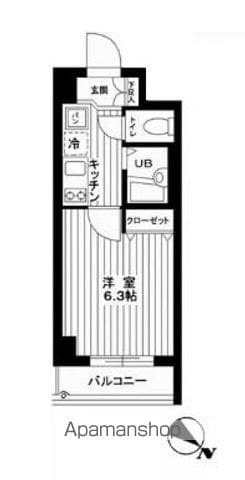 横浜市西区久保町の賃貸マンションの間取り