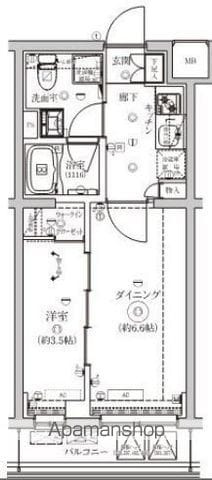 横浜市西区老松町の賃貸マンションの間取り