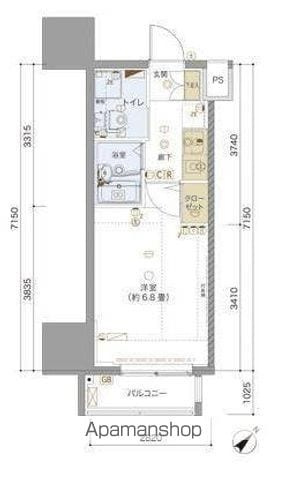 横浜市神奈川区東神奈川２丁目の賃貸マンションの間取り