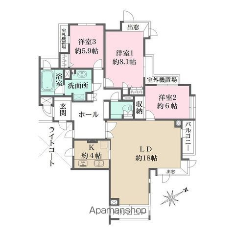 ライブタウン白楽Ｃ棟の間取り