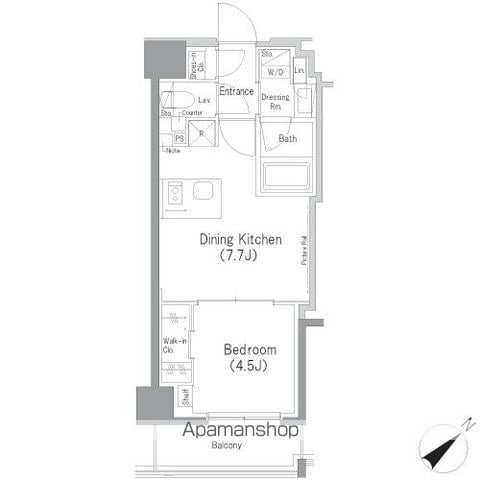 ザ・パークハビオ横浜東神奈川の間取り