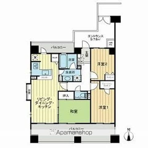 ライオンズマンションセントワーフ横濱の間取り