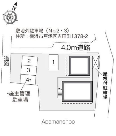 レオパレス元町の区画図