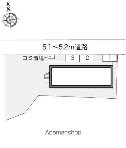 レオパレスグランメールの区画図