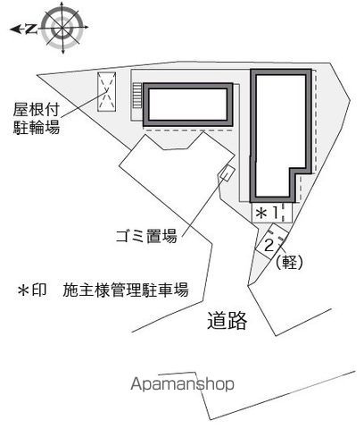 レオパレスリルト和田町の区画図