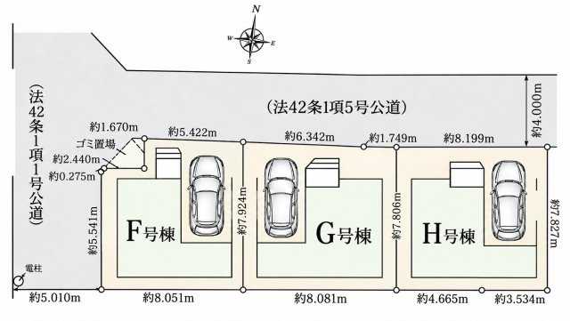 ハートフルタウン さいたま市中央区新中里1の区画図