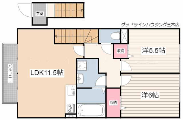 ローテローゼ恵比須の間取り
