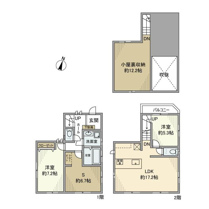 上野毛戸建の間取り
