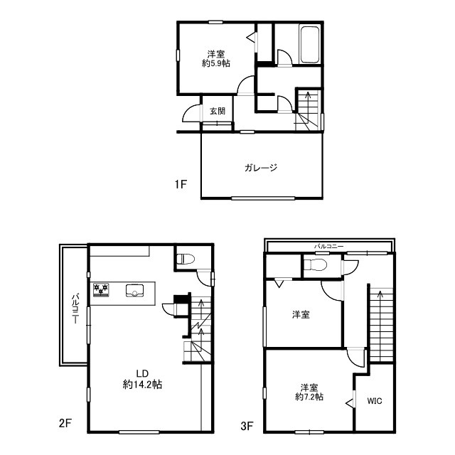 西片2丁目　戸建ての間取り