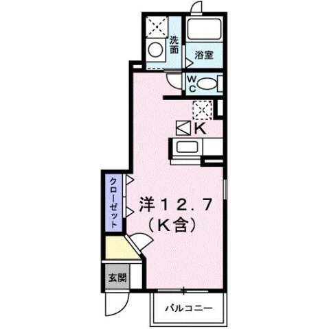 筑紫野市二日市北３丁目のアパートの間取り