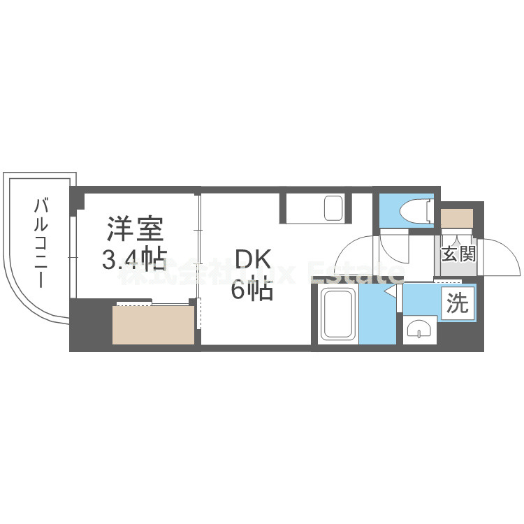 セレニテ谷町四丁目アリエの間取り