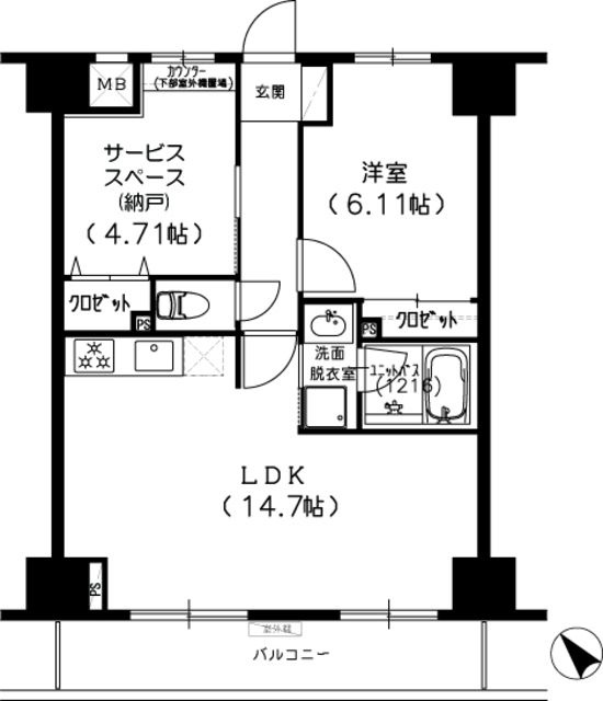 Ｓ−ＦＯＲＴ船橋塚田の間取り