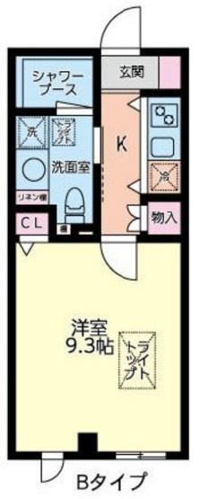 【間取り】 | オセアン里山 | 築浅！１Kの間取りです！