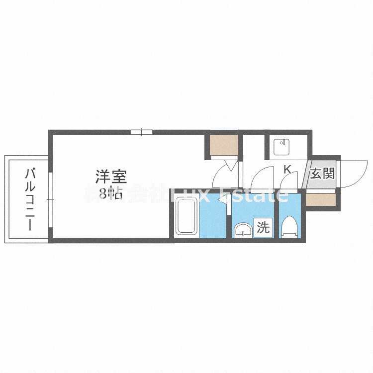 プロシード心斎橋東ヴァンターレの間取り