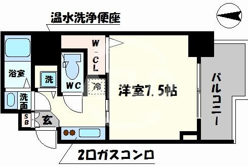 S-RESIDENCE谷町五丁目の間取り|S-RESIDENCE谷町五丁目　間取り