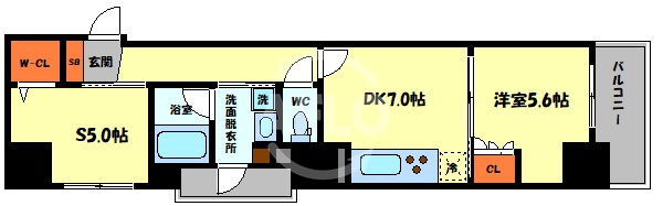サンマイン北浜の間取り|サンマイン北浜　間取り
