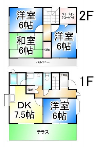 北長池戸建の間取り